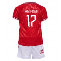 Maglie da calcio Danimarca Victor Kristiansen #17 Prima Maglia Bambino Europei 2024 Manica Corta (+ Pantaloni corti)